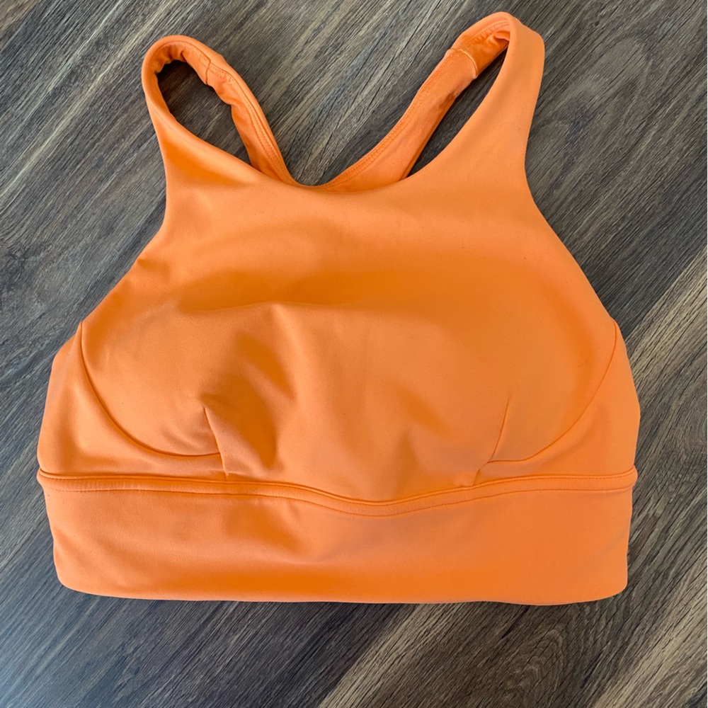 Lululemon Wunder Train Longline Bra (Orange Frappe, Size 8)
